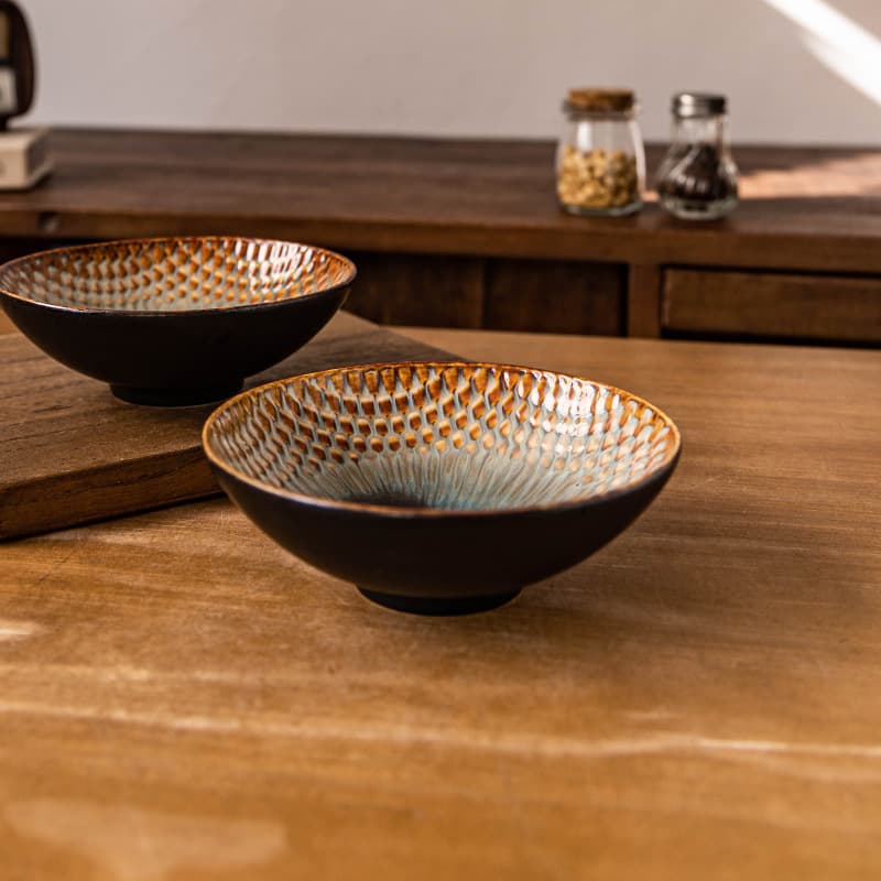 New Chinese-Style Dessert Bowl Peacock Pattern Household Rice Bowl Porridge Bowl Ceramic Yogurt and Dessert Bowl Side Dish Bowl with Slight Imperfections