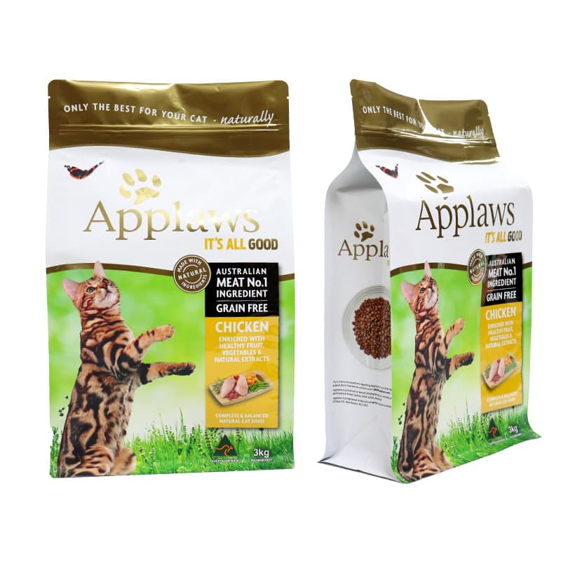 Yingcai 8-Side Seal Pet Food Bag, Aluminum Foil, Ziplock, Digital Printing