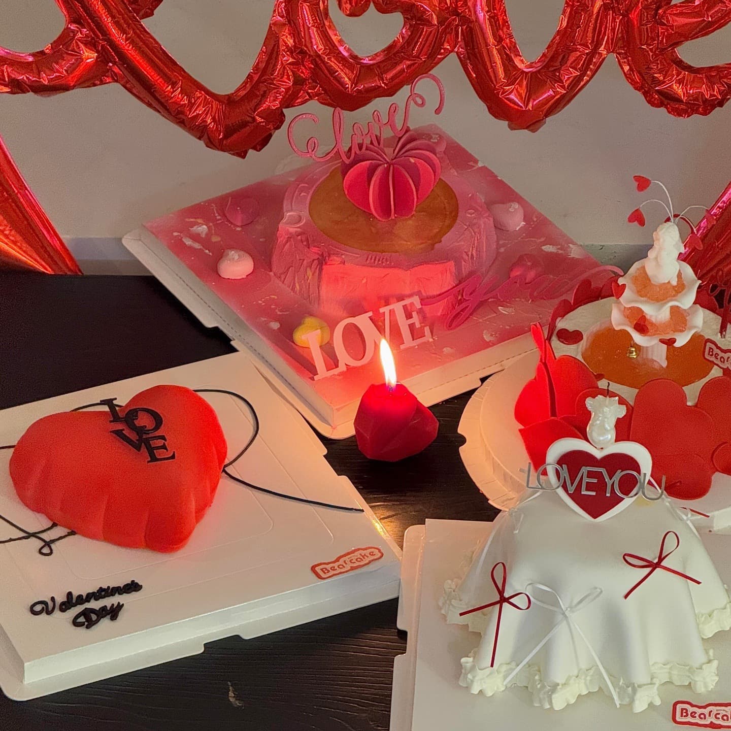 Valentine's Day LOVE Acrylic Cake Insert Card Valentine's Day Couple Confession Cake Ornaments Valentine's Day Cake Decoration
