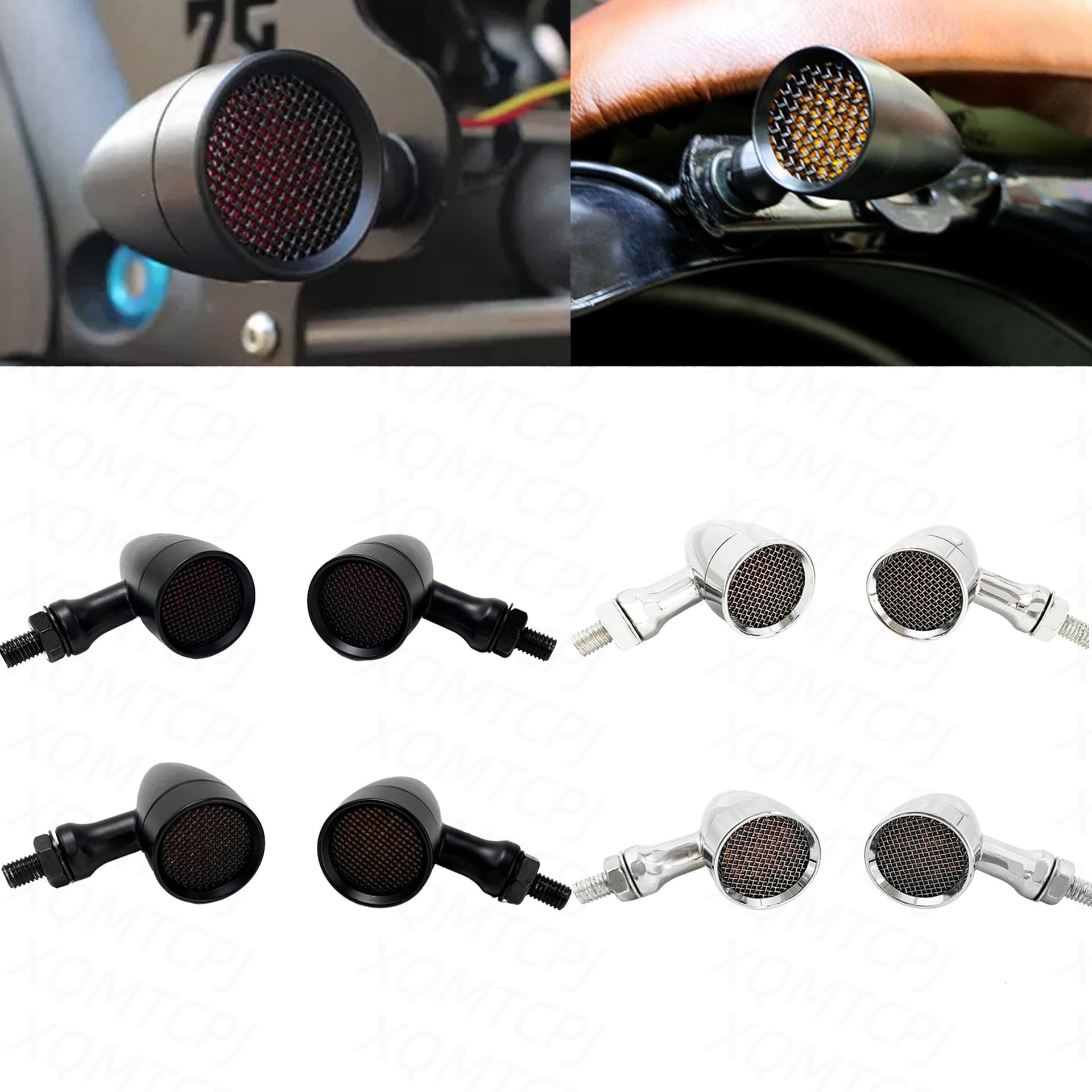 Motorcycle Harley aluminum alloy turn signal retro LED bullet turn signal indicator light