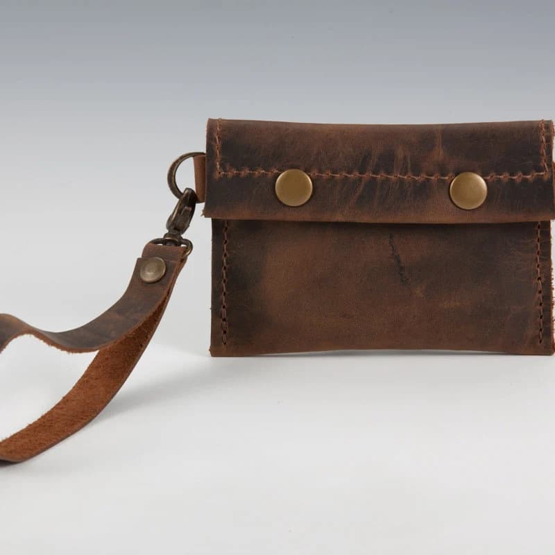 Cross-border high-end leather wallet of the same style, retro PU leather long hand wallet, irregular ID snap wallet