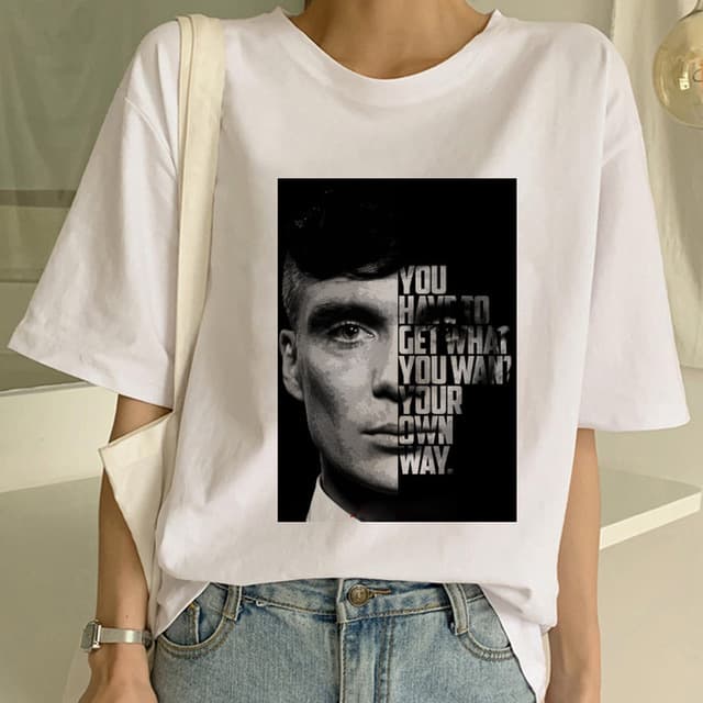 Peaky Blinder T-Shirt - Peaky Blinders Merchandise Printed T-Shirt for Men and Women Couple Short Sleeve Summer Top