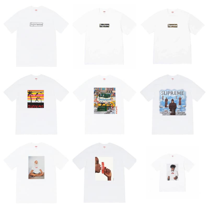 Cross-border American Streetwear Original Sup Funny Graffiti Letter BOX Classic Print 270g Short Sleeve T-Shirt American Style