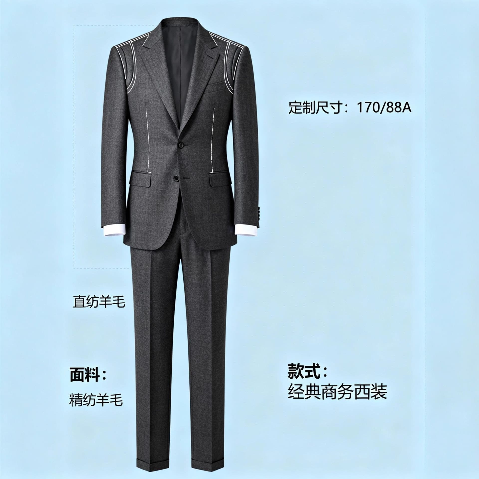 Men's suit casual business foreign trade custom, returns not supported