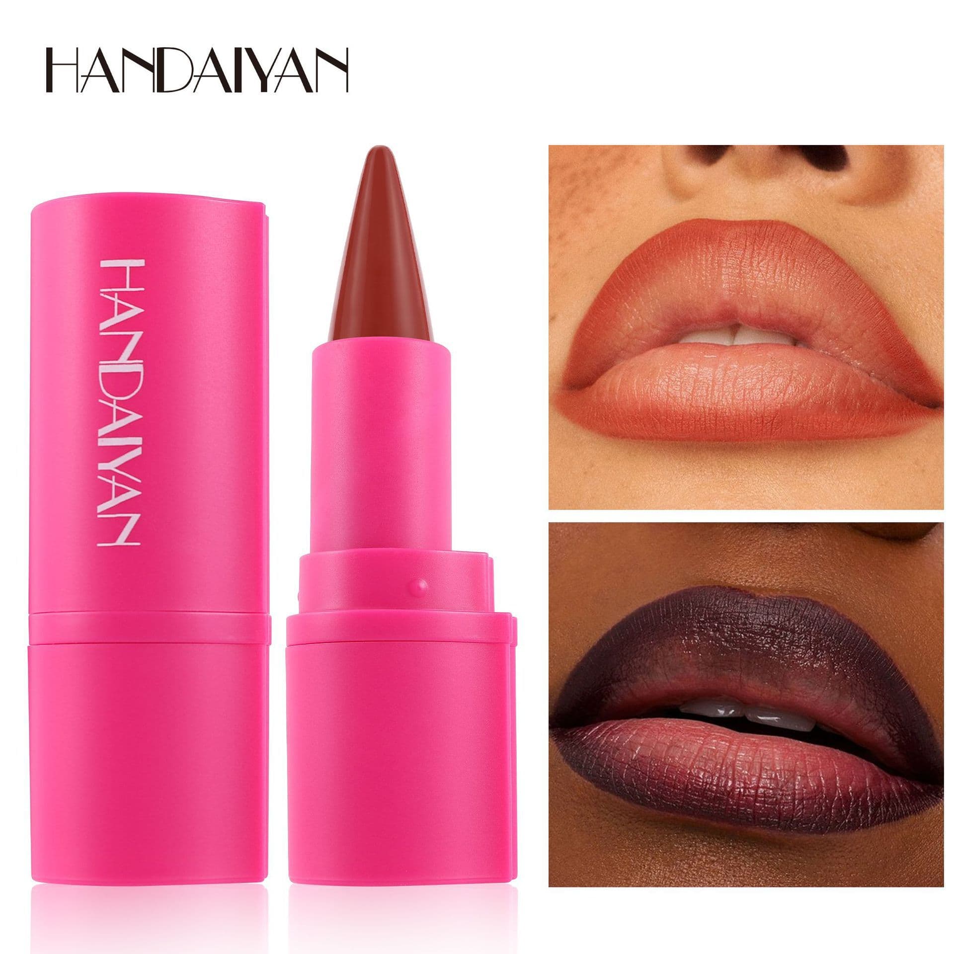Cross-Border Lip Liner Two-In-One 8-Color Lip Liner Handaiyan Easy-To-Apply Long-Lasting Waterproof Pointed Matte Lip Liner