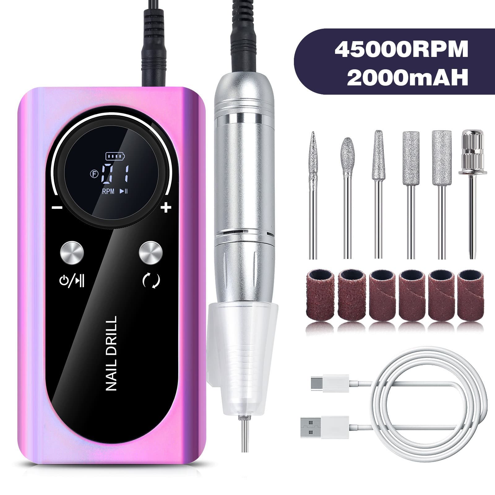 Cross-border Nail Drill Machine High-Speed Electric Nail File Fast Grinding and Gel Polish Removal Nail Drill