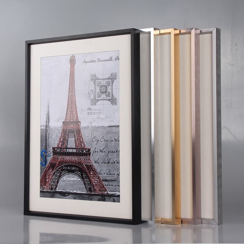 Aluminum alloy frame for mounting A4 certificate frame, tabletop stand, 24-inch, 36-inch metal photo frame, poster frame, wall-mounted, 8K, 4-open