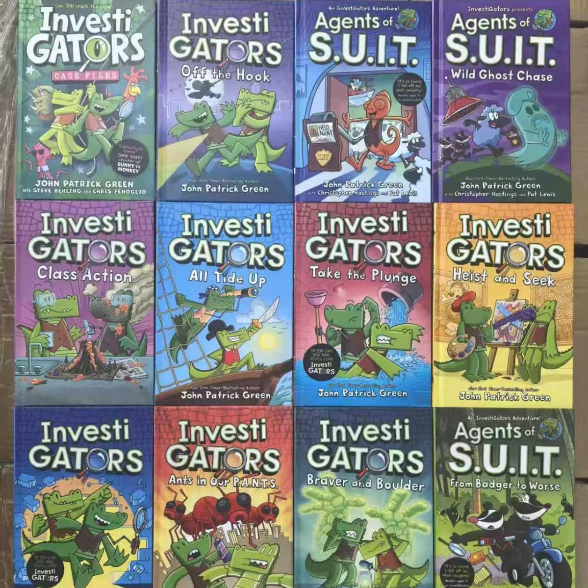 InvestiGators 1-12 Hardcover 12-Book Set: Hilarious Bridge English Mystery Comic Books