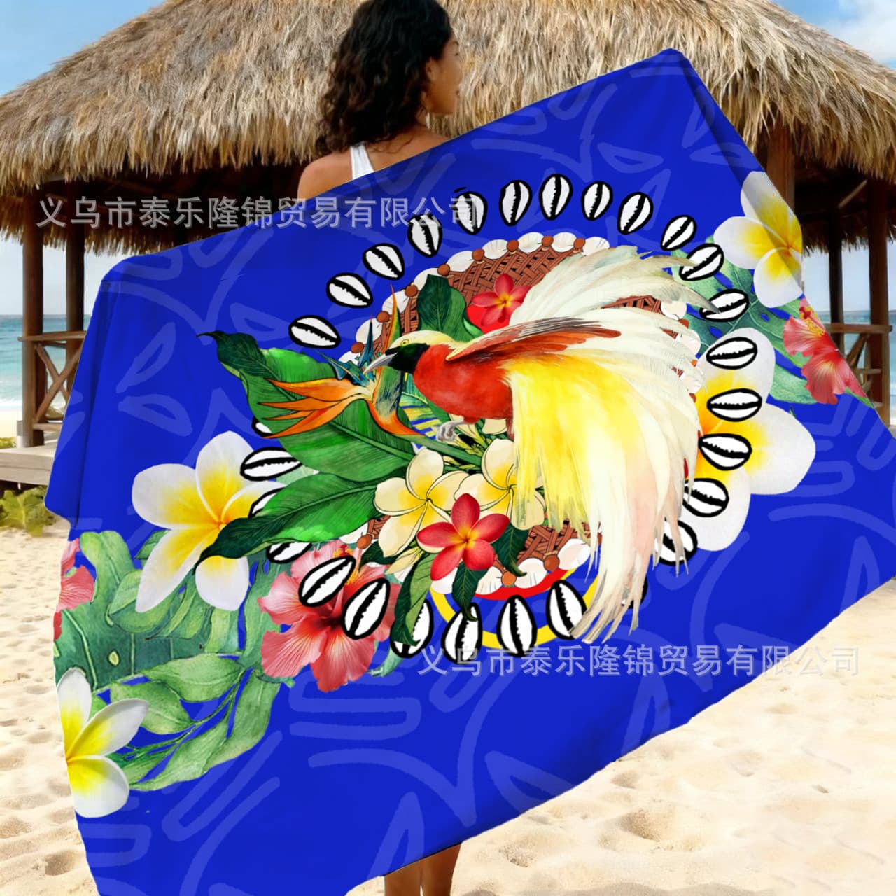 Papua New Guinea bird of paradise folk style fringe one-piece skirt lavalava Bolivia wrap skirt.