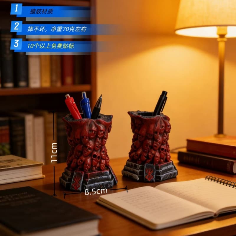 Creative Halloween desktop decoration Devil's Furious God's Hand Pen Holder Legend Figure Vinyl Ornament Crafts