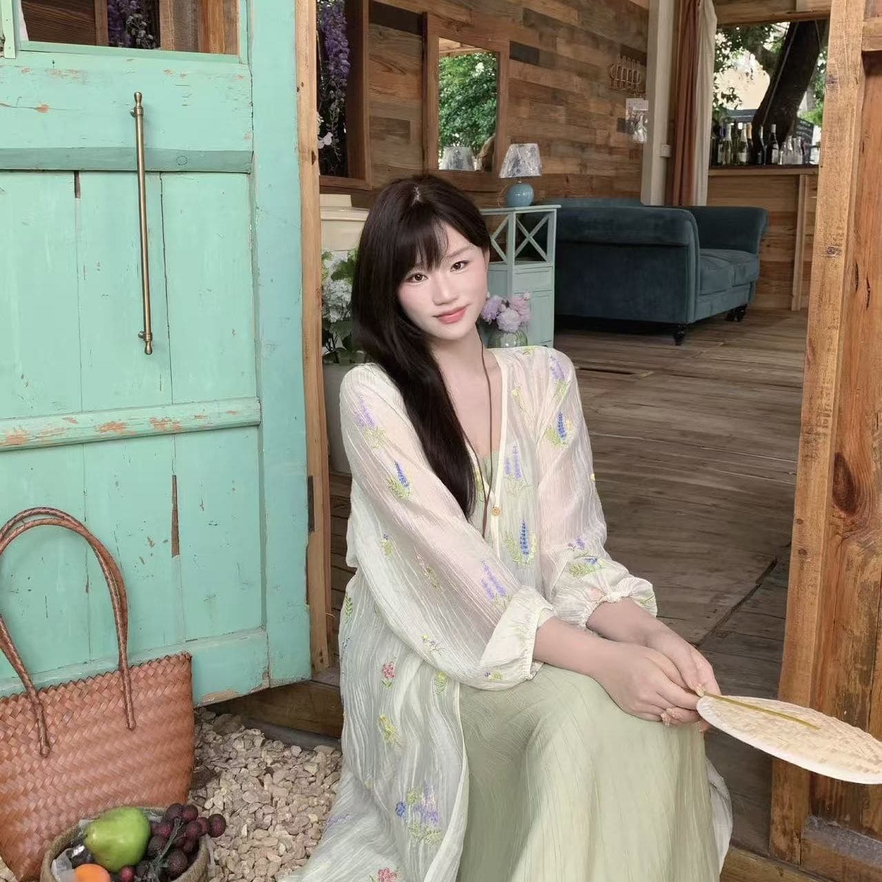 2026 Summer [Hua Man Xu] Slightly Chubby Cover-Up Set Summer Lightweight Sun-Protective Tunic Camisole Dress Two-Piece Set