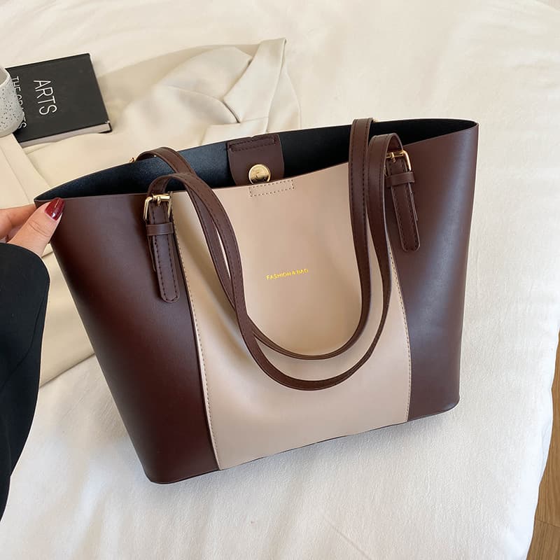 Best-selling bags simple and elegant commuter bag for women 2025 new stylish large capacity shoulder handbag PU tote bag