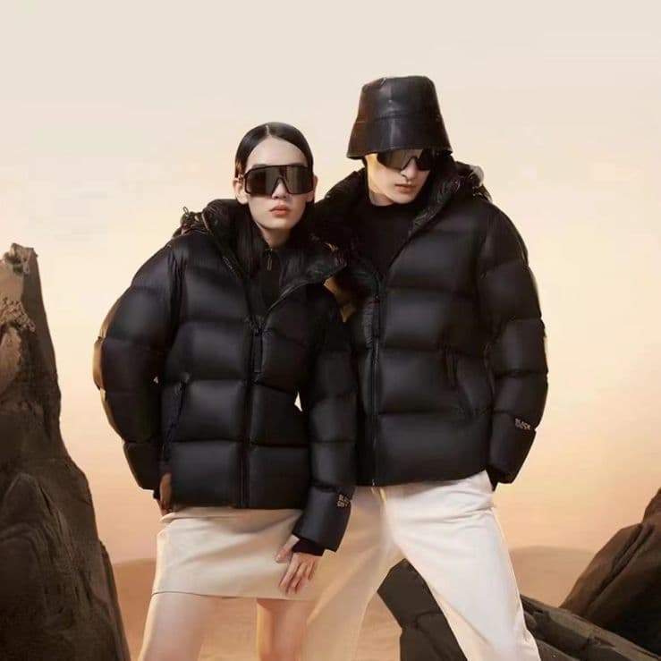 Cross-border Winter Black Gold Down Jacket Mid-length Fashionable Couple Unisex Versatile Short Warm Winter Down Coat