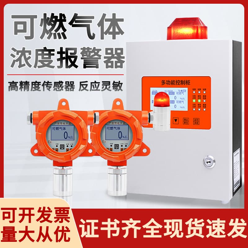 Aikesi GT-GND20 Fixed Combustible Gas Detection Alarm, Passes Fire Safety Gas Concentration Detection