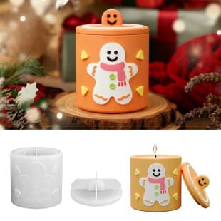 DIY Gingerbread Man Storage Cup Resin Mold Furniture Decoration Plaster Cup Silicone Mold Cross-Border Supply