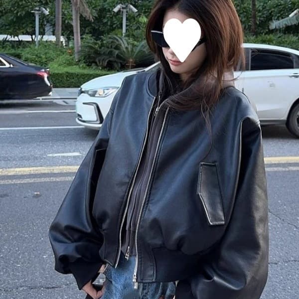 Retro Black Short PU Leather Jacket, Simple Office Wear 2025 New Arrival Trendy