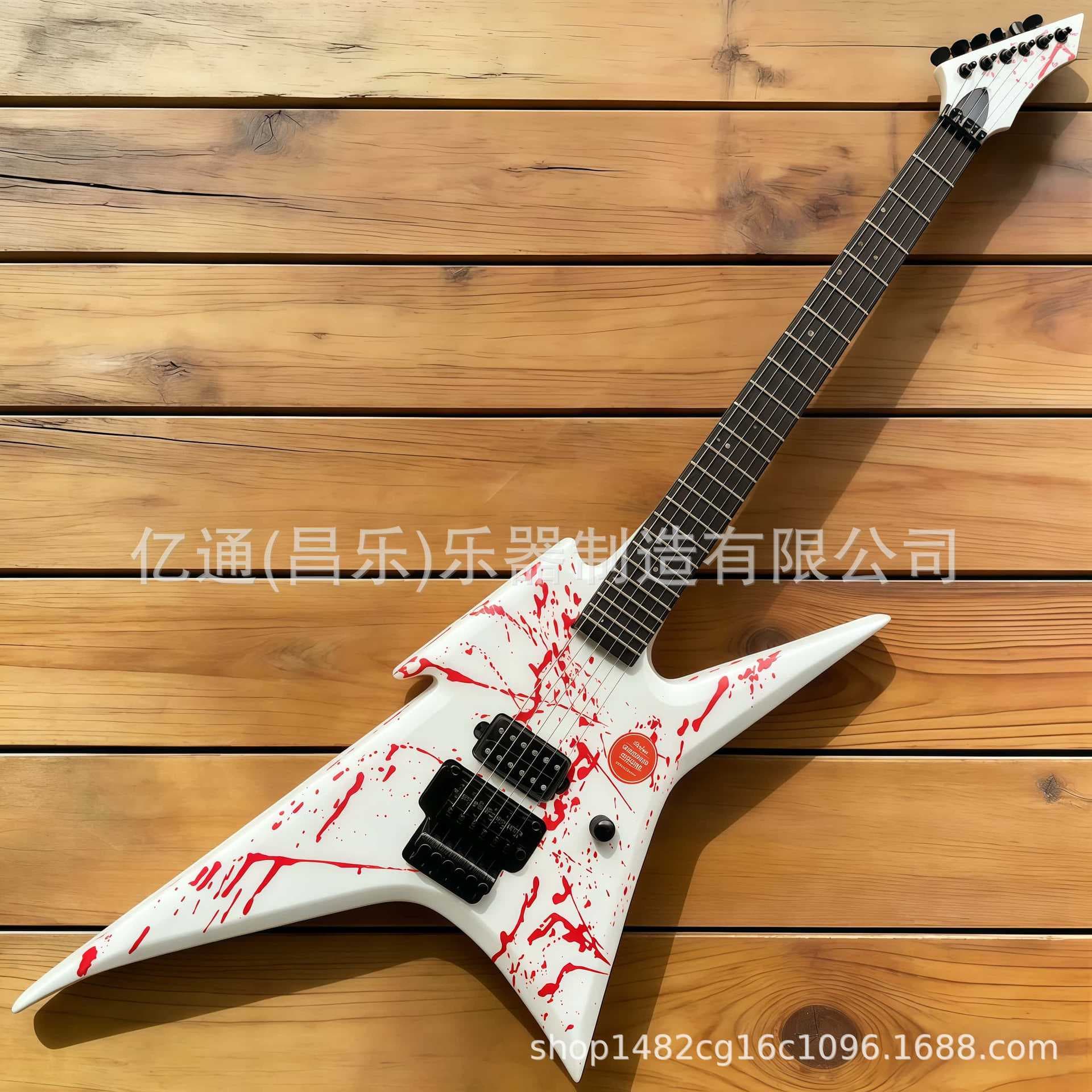 Ledux Ironbird Style Electric Guitar High-End Cross-Border Blood Splatter Alien Electric Guitar
