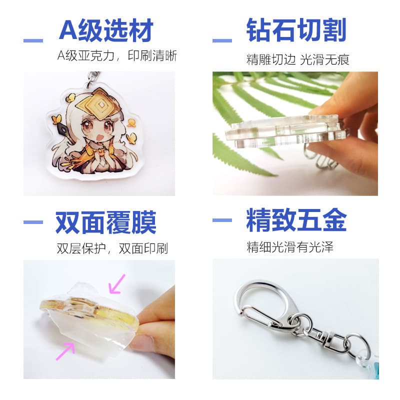 Anime Acrylic Keychain Pendant Naruto Sakura School Creative Small Gift