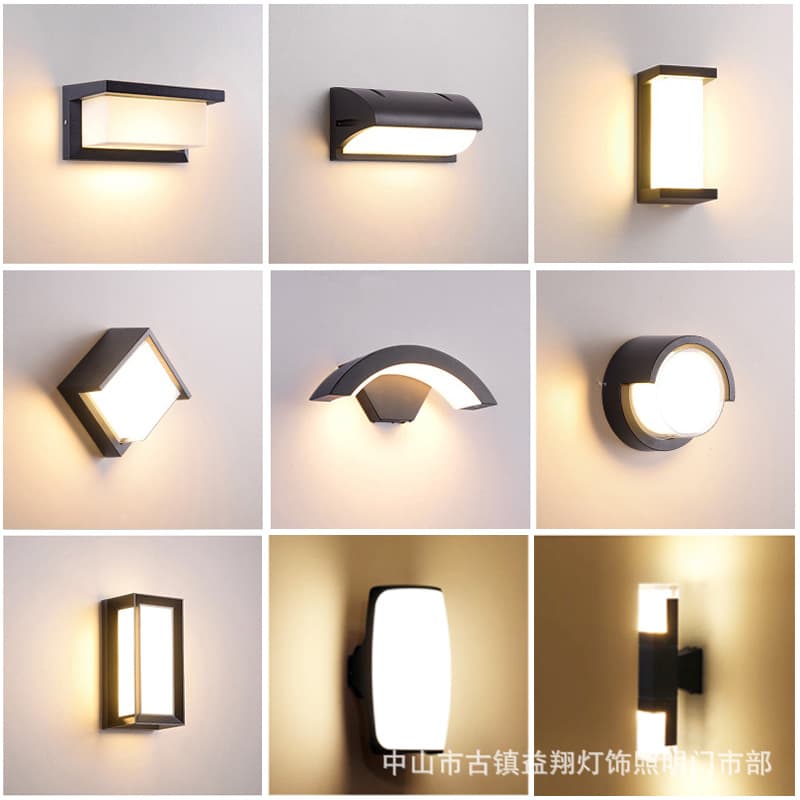 LED Wall Light Waterproof Garden Wall Light Courtyard Villa Simple Landscape Light Modern Balcony Outdoor Simple Modern