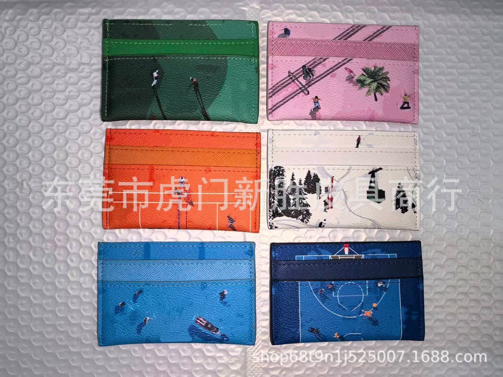 Cross-Border Wallet 2025 New Style Ski Plant Travel Card Holder Passport Case Multi-Card Slot Unisex Trendy