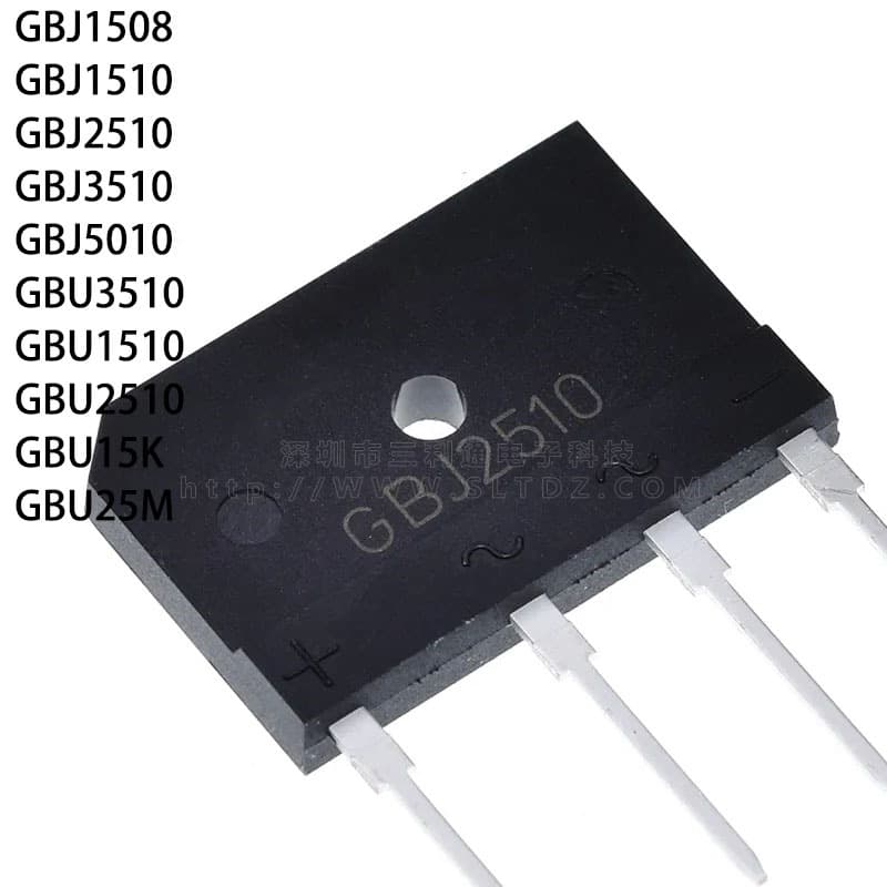 GBJ2510/3510/1508/1510 15/25/35A 1000V induction cooker bridge rectifier flat bridge