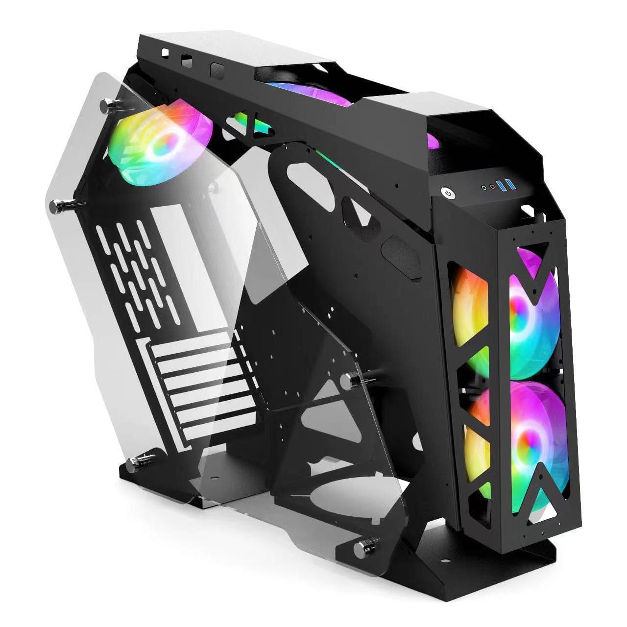 PC Case Gaming E-Sports Desktop Chassis Water Cooling Air Cooling Internet Cafe Player Alien Full Transparent Case