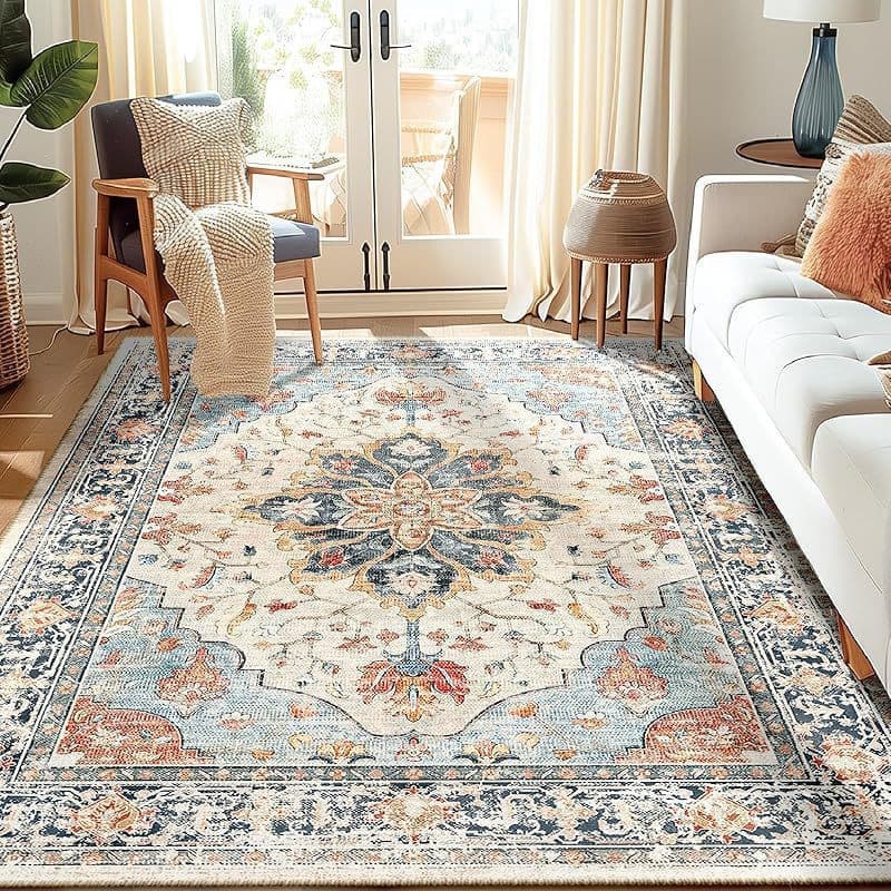 Cross-border hot-selling bohemian style crystal velvet living room carpet, bedroom atmosphere decorative carpet, cloakroom carpet