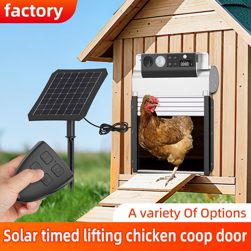 New Automatic Timer Chicken Coop Door Pet Door Light Sensor Solar Smart Chicken Coop Door Induction Chicken Cage Door