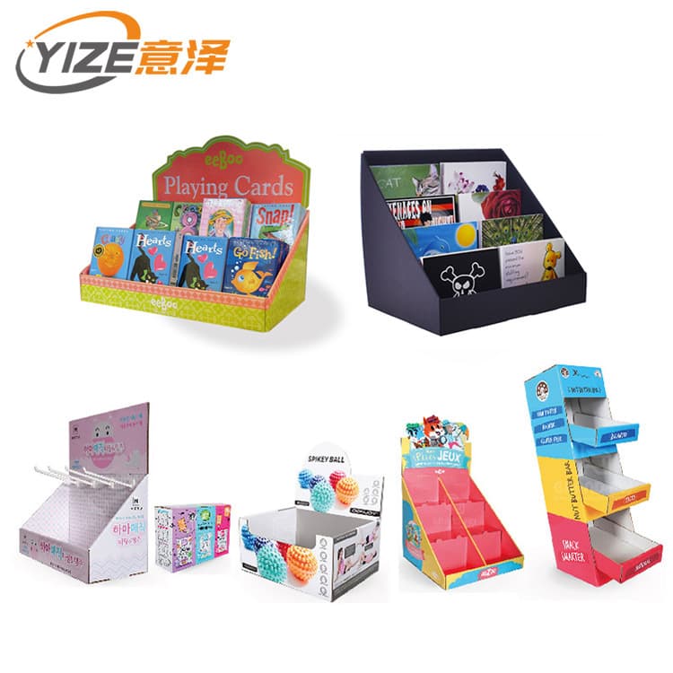 Paper Shelf Food Snack Promotional Display Pallet Corrugated Cardboard Display Box Desktop Counter PDQ Display Box Paper Display Stand