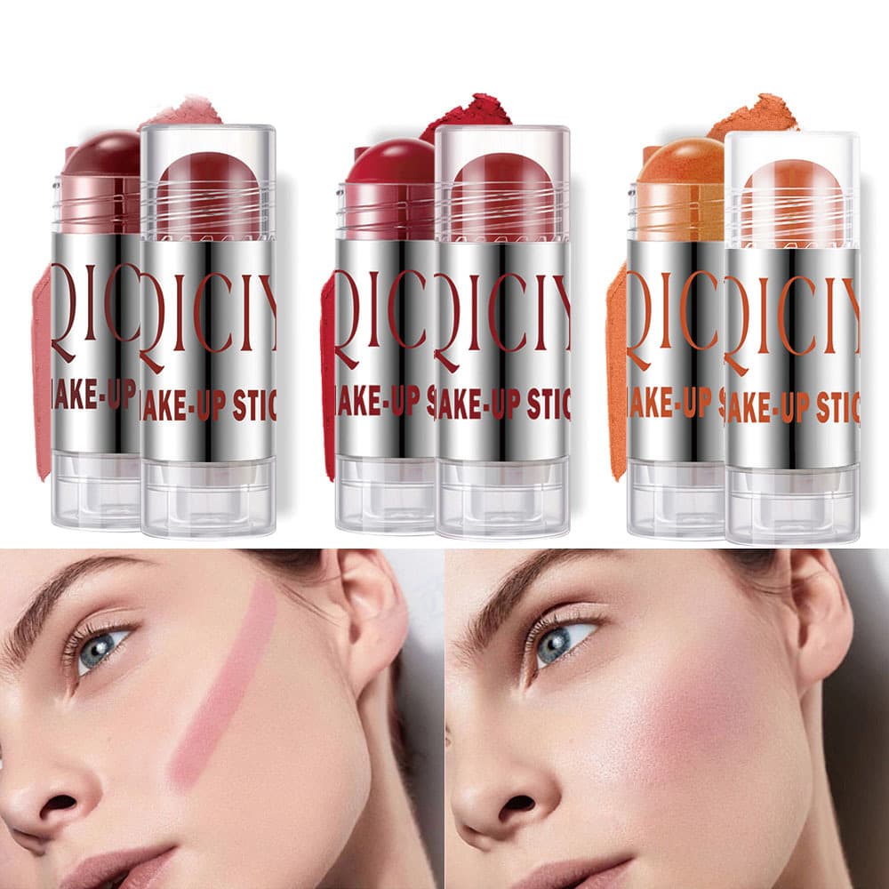 OEM Export Cross-border Blush Stick Highlighter Stick Natural Brightening Contour Shimmer Blush Contour Stick Custom Branding