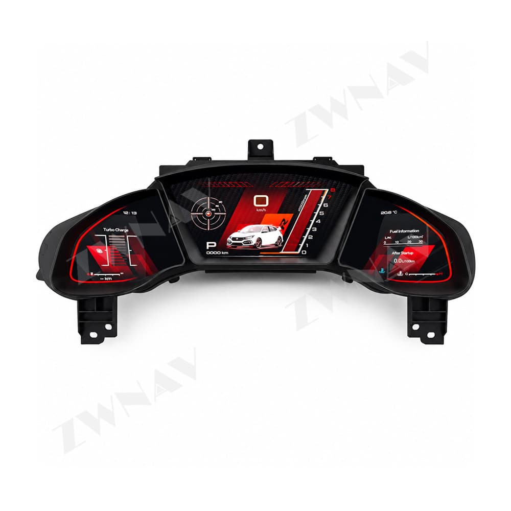 For 2016-2021 Honda Civic 10th Gen Full LCD Instrument Cluster High-Definition Speed Odometer