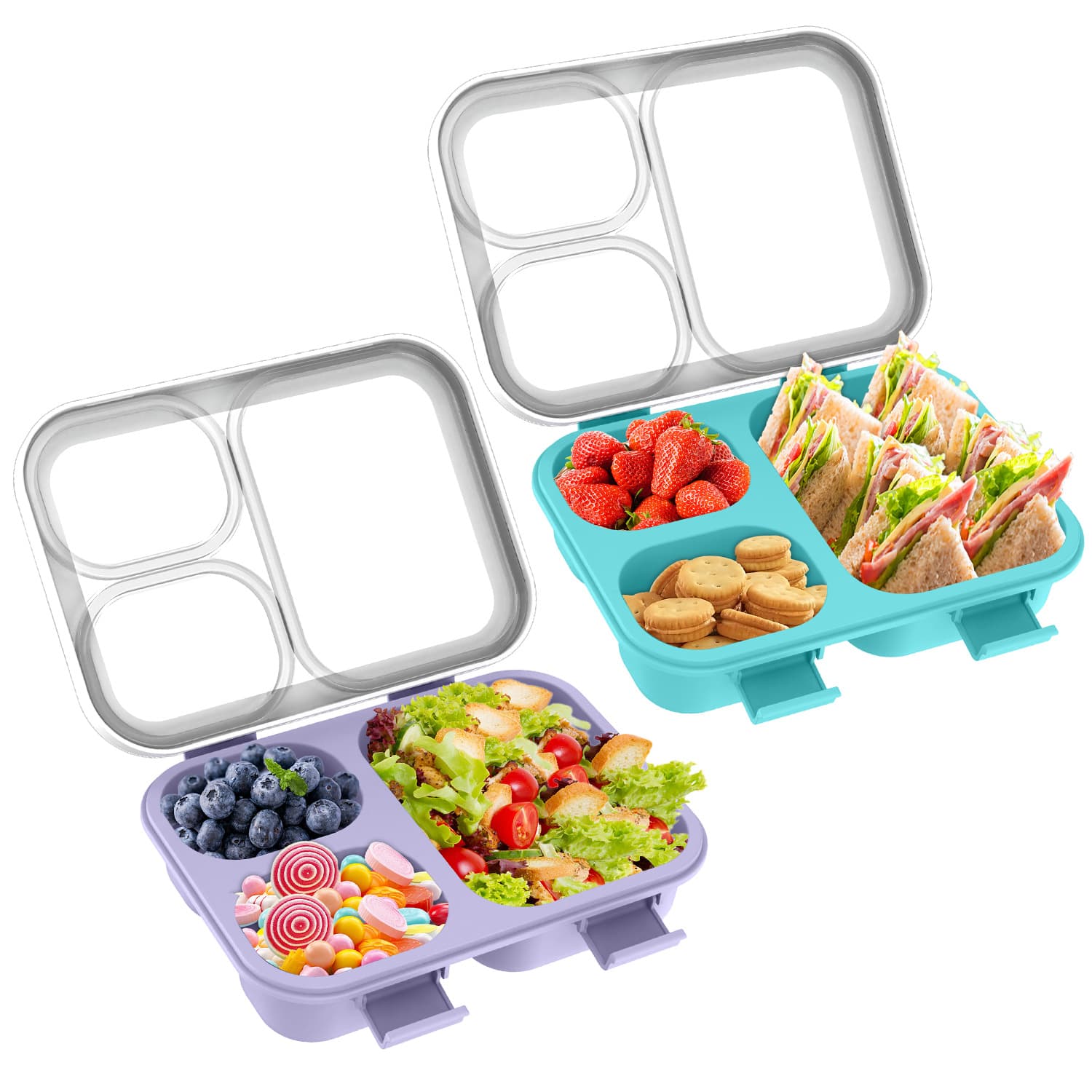 Microwave Safe Lunch Box Sealed Compartments No Odor Carry Case for Office Adults Child Snack Box Plastic Food Preservation Cont