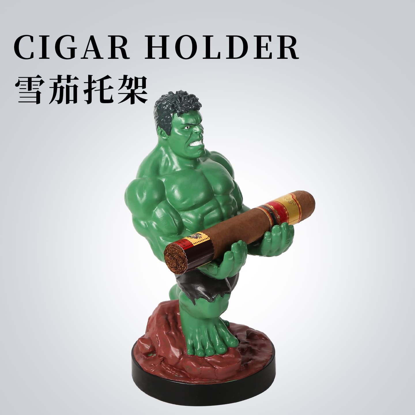 Best-selling Hulk Cigar Holder Cartoon Creative Desktop Ornament Phone Stand Figurine Cigar Rest