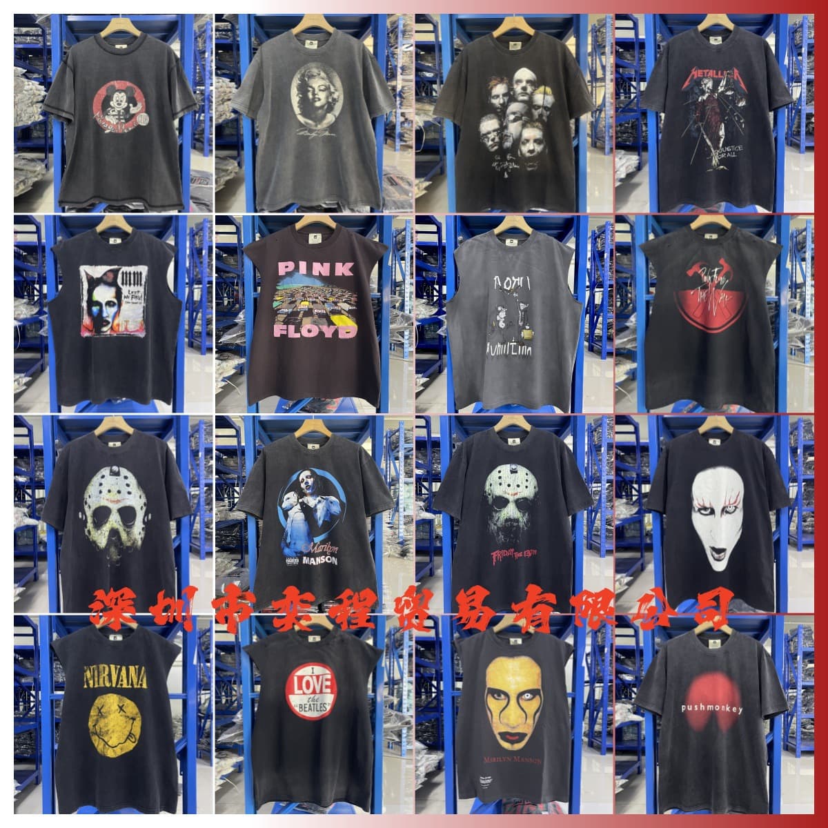 VINTAGE ICON Wash Water to Make Old Cobain Figure Short-sleeved High Street American Loose Round Neck Couple T-shirt Men's TEE