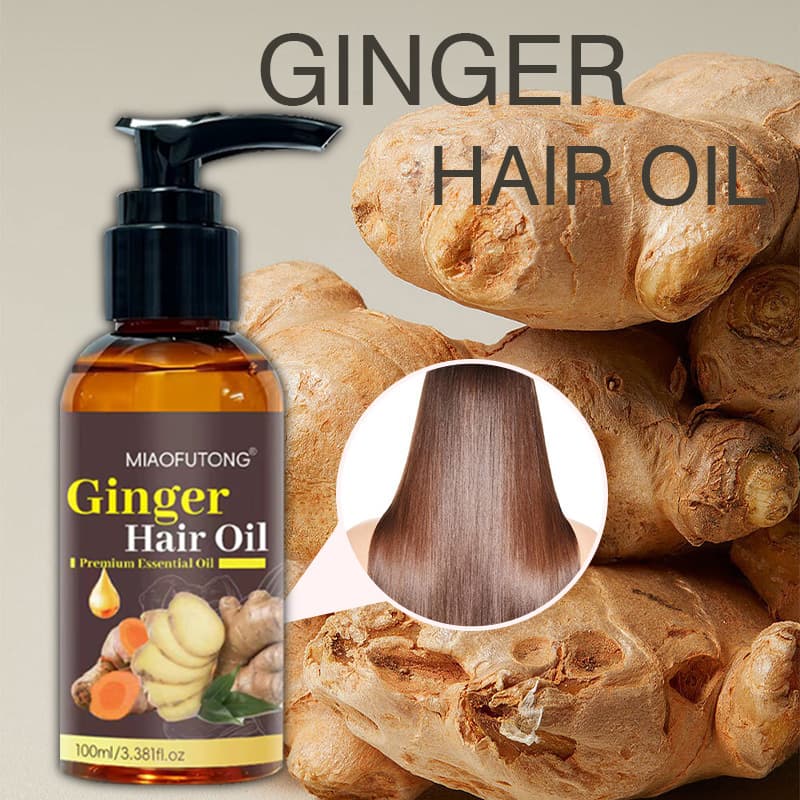 Cross-border Export Style Ginger Hair Oil Moisturizing Nourishing Care Shiny Hair Essence Oil Hydrating Scalp Care Oil