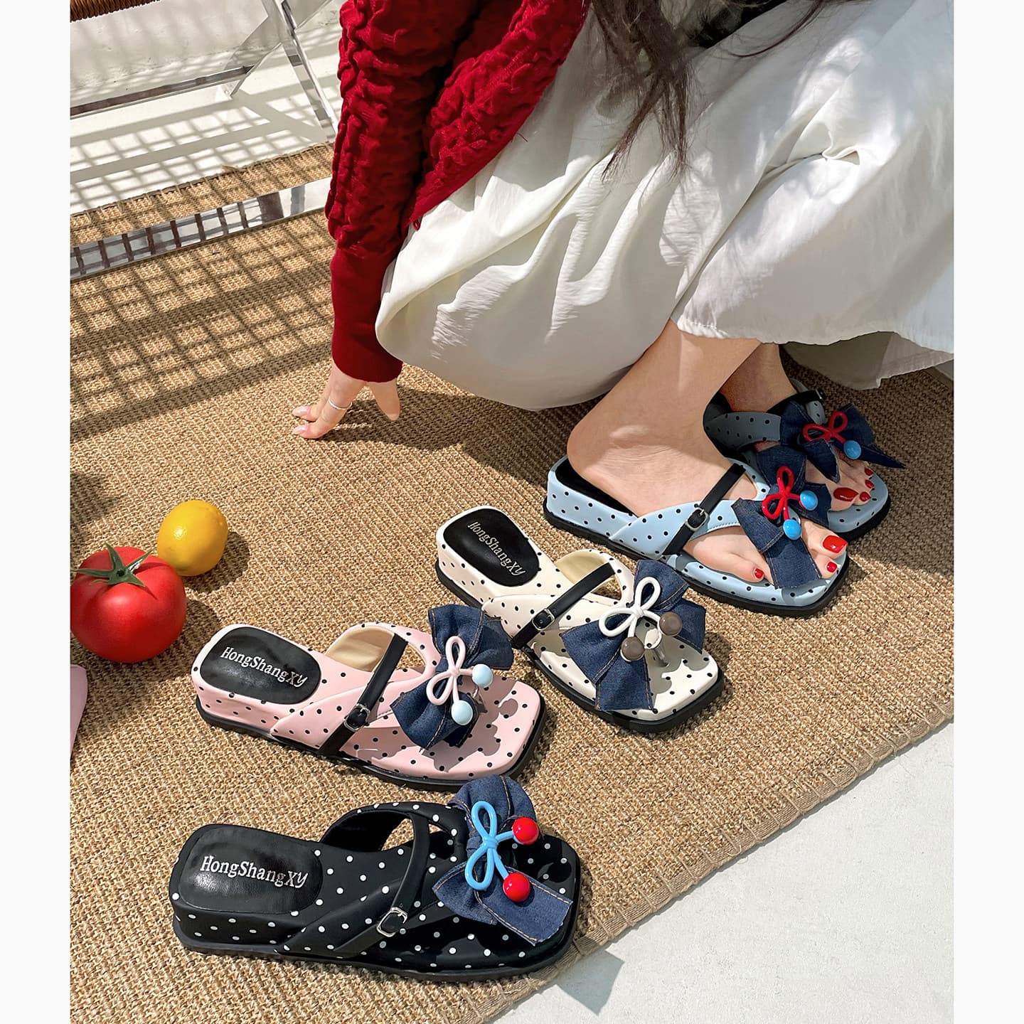Vintage French Style Chunky Platform Flip Flops for Women Summer 2026 New Petite Height Increase Non-Slip Sandals for Dresses