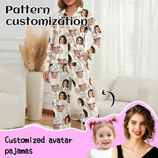 Women's Customizable Notch Collar Long Sleeve Long Pants Pajama Set Casual Comfortable Loungewear Summer Pajama Set