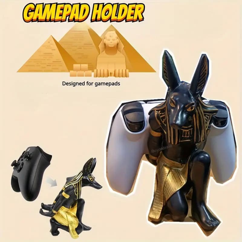 Creative Anubis Dog God Phone Game Controller Stand Wine Rack Craft Desktop Decoration Ornament
