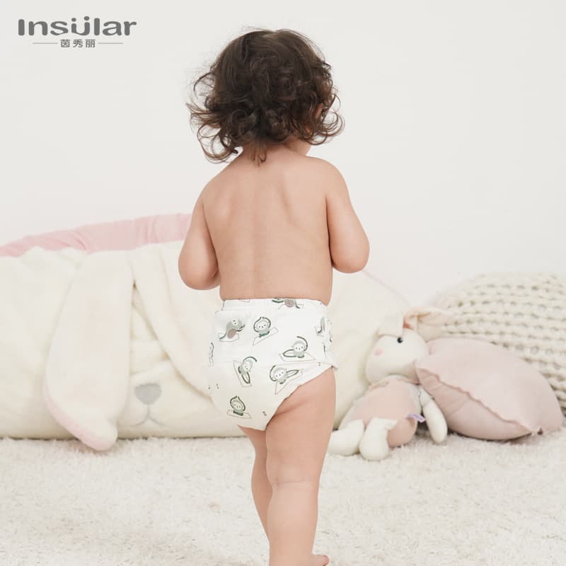 Cotton Breathable Bamboo Fiber Baby Training Pants 6-Layer Diaper Cover Learning Pants Baby Cloth Diaper Waterproof Pant Wholesale
