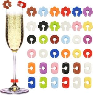 Export hot sale, creative silicone wine glass identifier, wine glass marker, wine glass label, red wine accessory