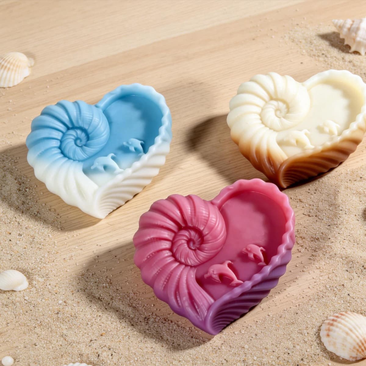 Love Conch Candle Mold DIY Soap Aromatherapy Plaster Diffuser Stone Resin Mold Decorative Ornament Cross-border
