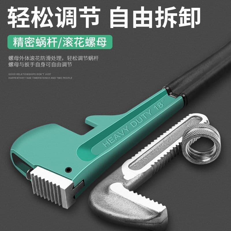 Pipe Wrench American Style Heavy Duty Household Water Pipe Wrench Pump Pliers Round Pipe Pliers Installation Pliers Plumbing Tool