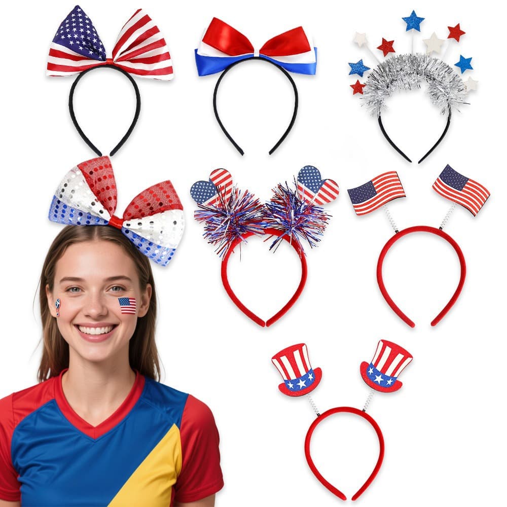 2026 United States, Canada and Mexico World Cup United States Bow Flag Headband Cheer Fans Party Supplies Headband