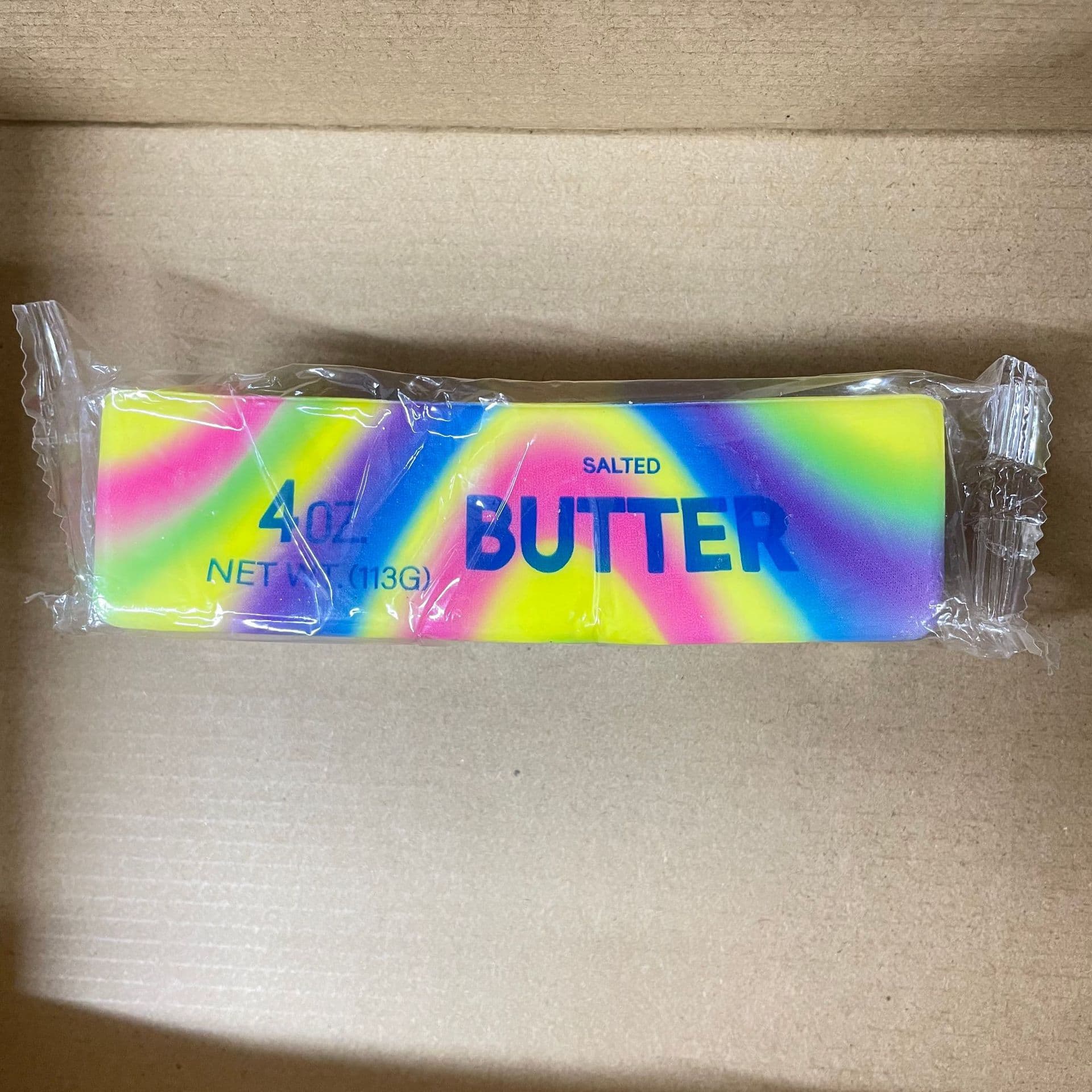 Rainbow Butter Stick Slow-Rebound Squishy Toy, Realistic Butter Strip Stress Relief Toy for Students to Decompress and Pass Time