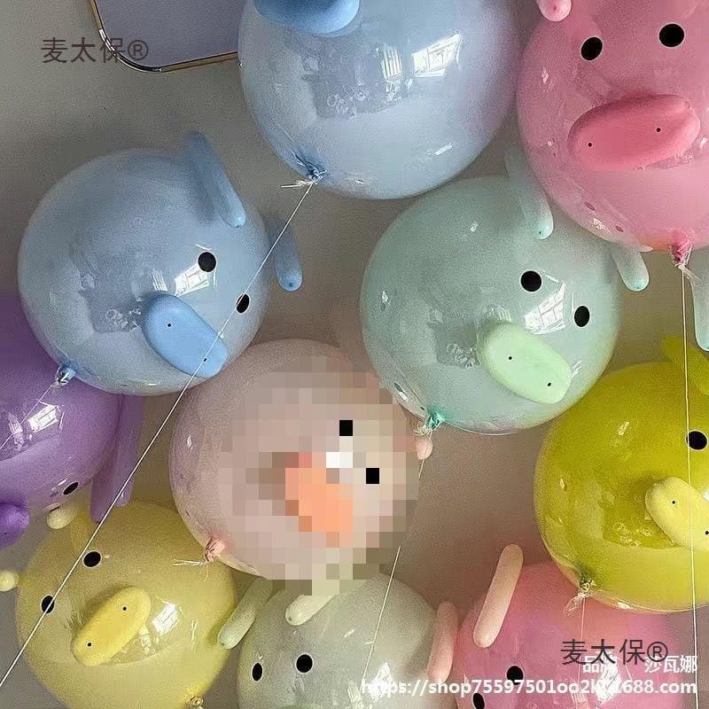 Internet celebrity pig stall balloon wholesale Taibao pig wheat same stall doll flying floating balloon flying sky