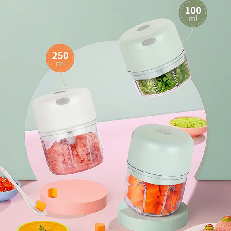 USB Rechargeable Electric Garlic Chopper Mini Garlic Masher Garlic Presser Home Garlic Mincer Portable Garlic Crusher