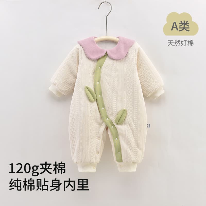 Baby Clothes, Autumn and Winter Clothing, Jumpsuits, Rompers, Fashionable Outfits for Young Girls, Cotton-Padded Winter Outwear