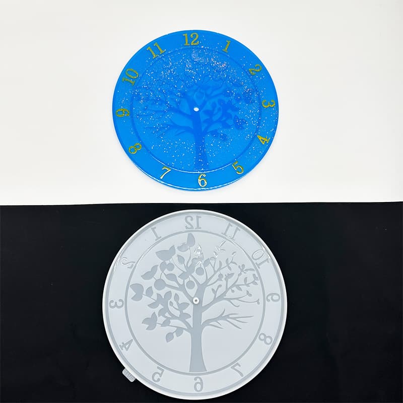 Tree of Life Clock Wall Hanging Silicone Mold, Wall Decoration Tree of Life Clock DIY Resin Epoxy Mold