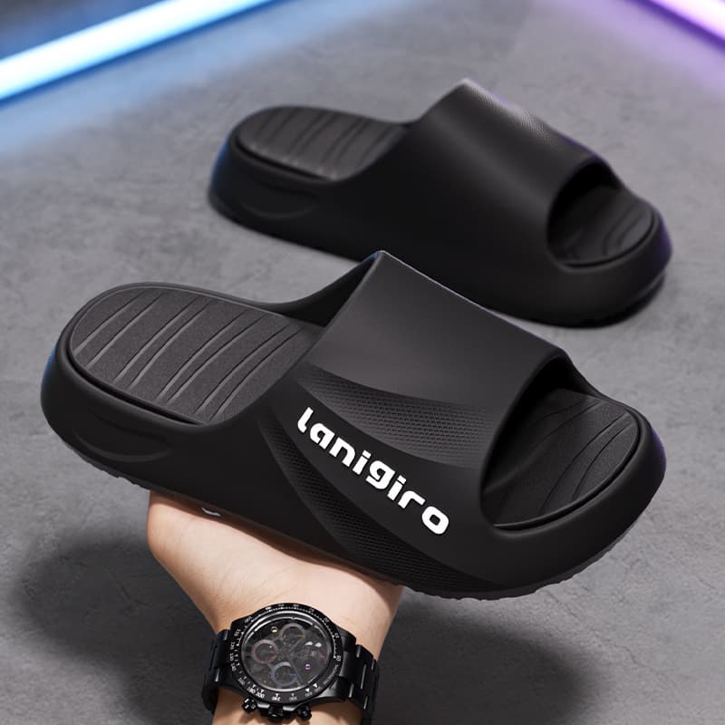Weiyi Men's Sports Sandals Summer Home Bathroom Wear Outdoor Anti-slip Wear-resistant Thick Sole Cloud-like Slippers