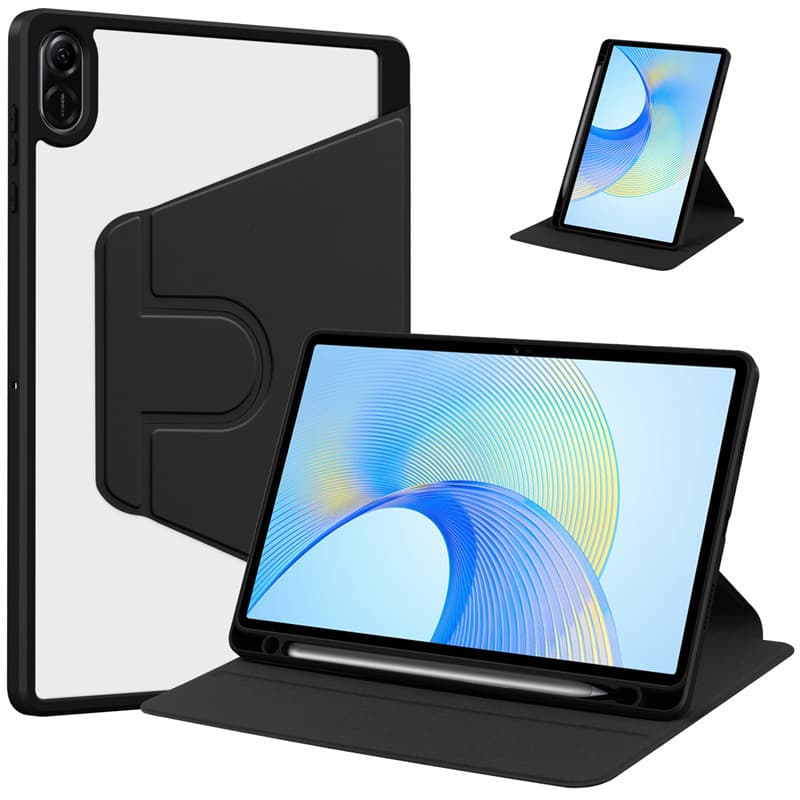Compatible with Honor X8a Case, Honor X8A 11-inch Rotating Acrylic Transparent Shell, Shockproof Tablet Case